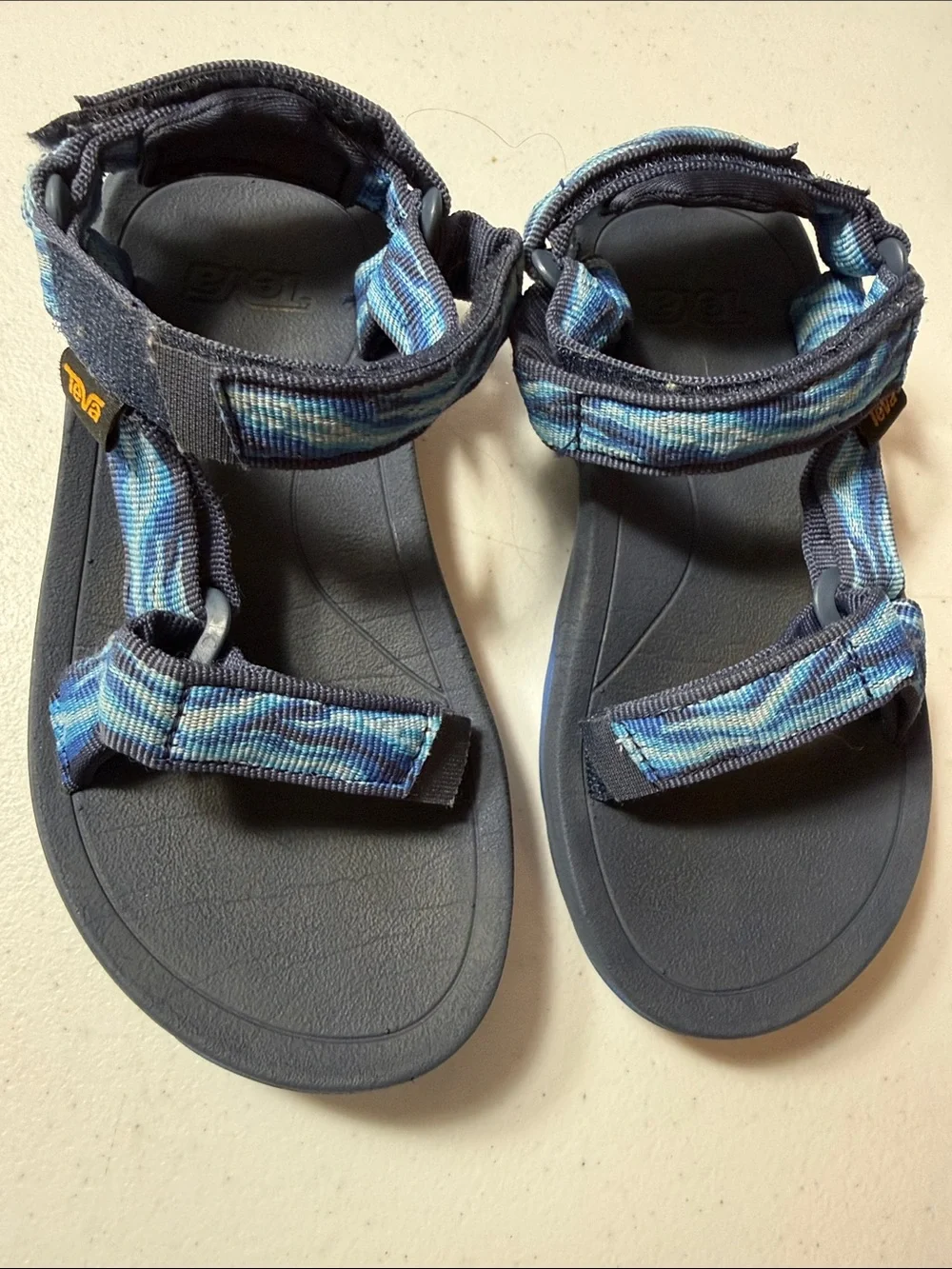 Teva Kids Navy Sandals with Blue Multi-Striped Webbing
